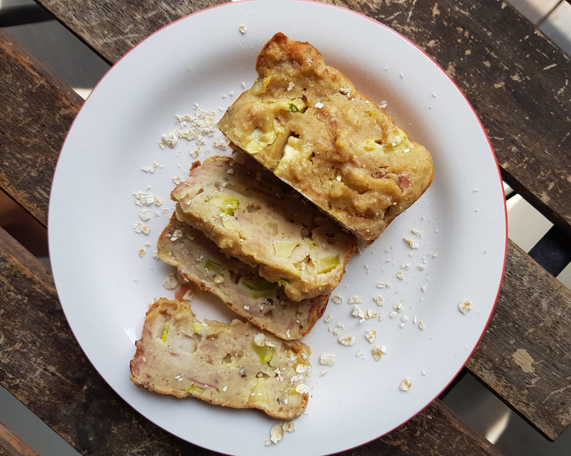 cake healthy jambon courgette