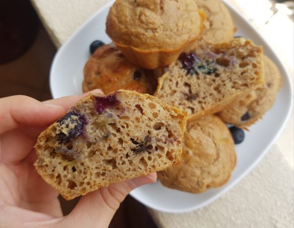 muffins banane myrtilles healthy sans sucre sans matière grasse