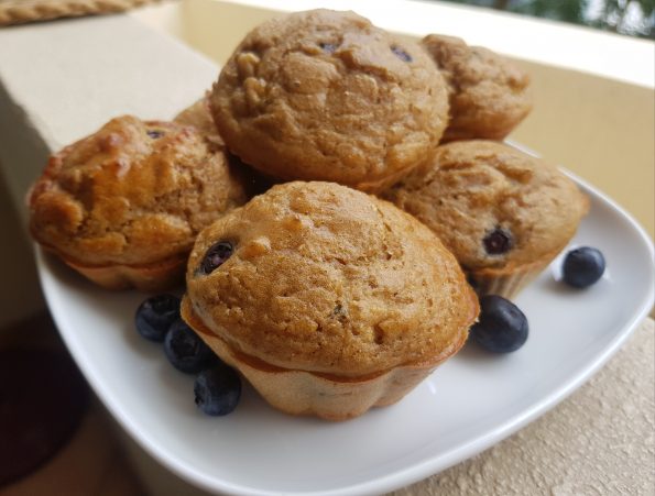 muffins banane myrtilles healthy sans sucre sans matière grasse
