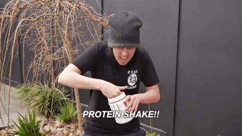 protein shake gif